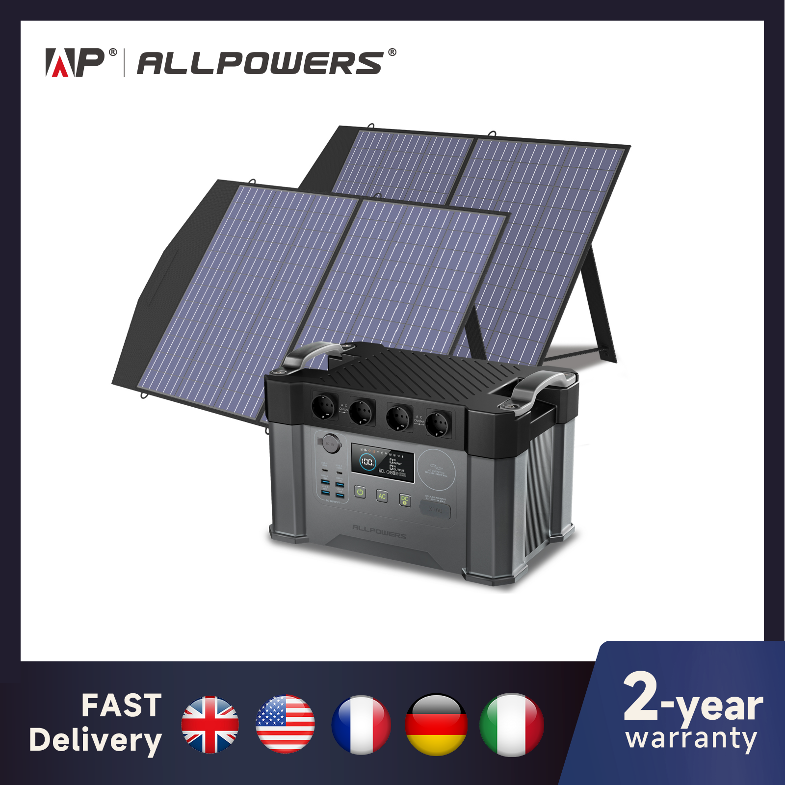 Solar Emergency Charger - ALLPOWERS S2000 Pro Outdoor Generator 2400W