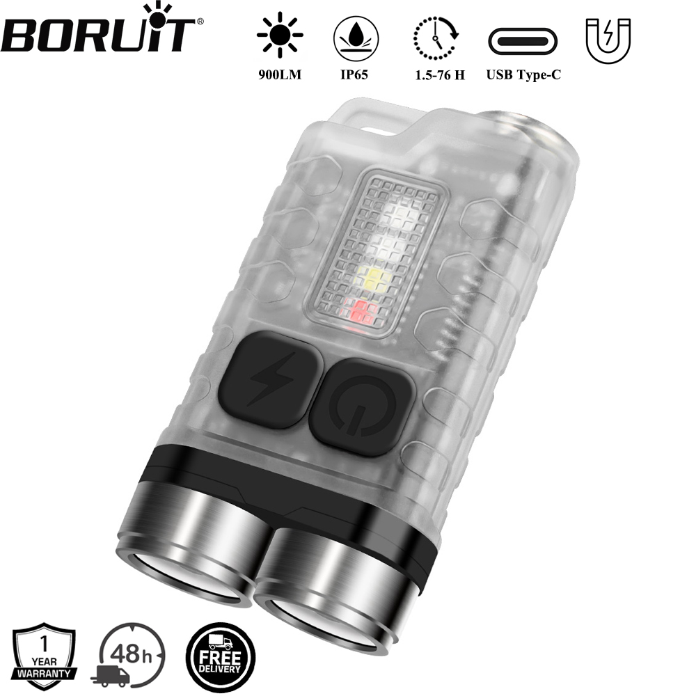 Fishing Kit Compact - BORUiT V3 LED Keychain Portable 900LM