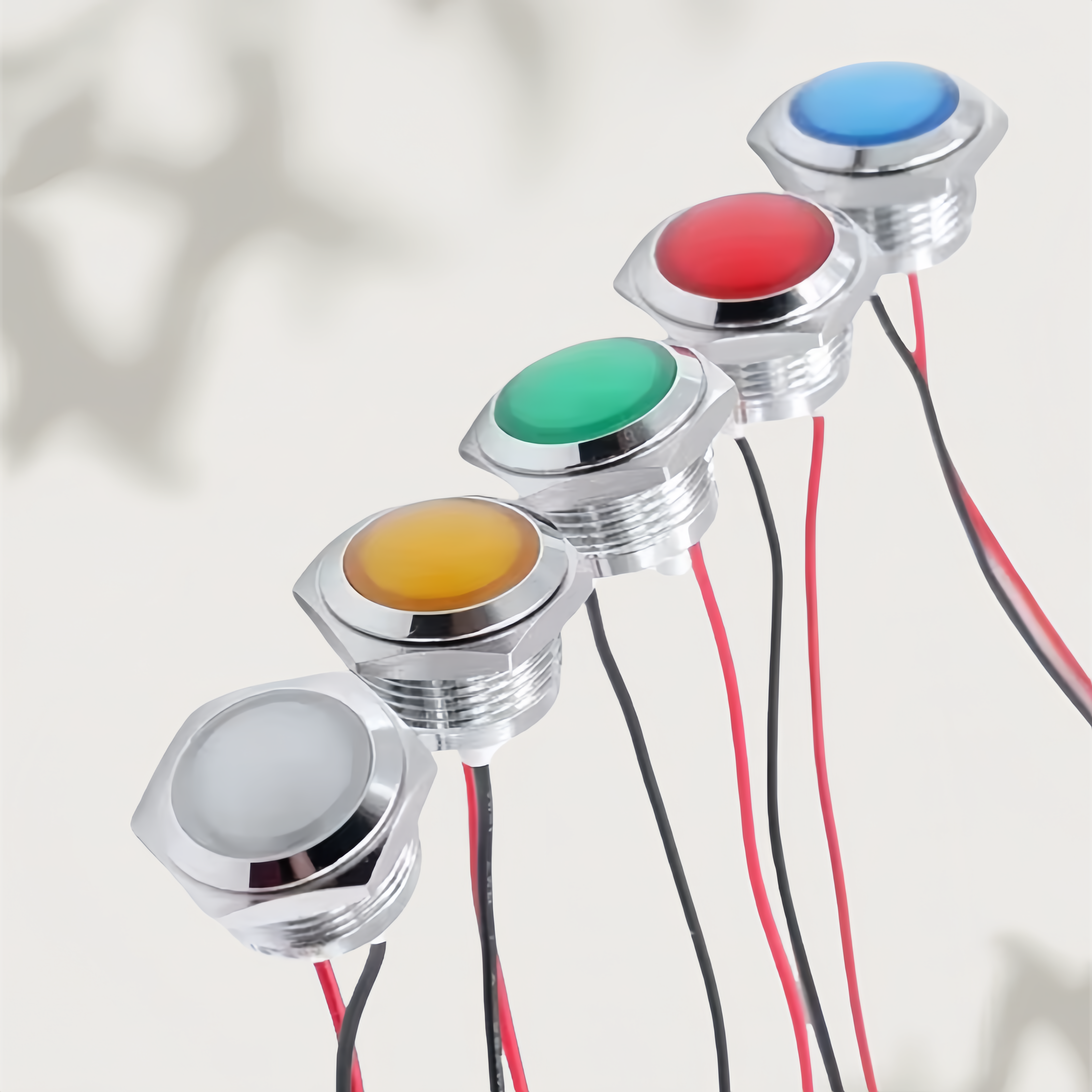 Signal Panel Orange - 12mm 16mm 19mm 22mm Metal LED