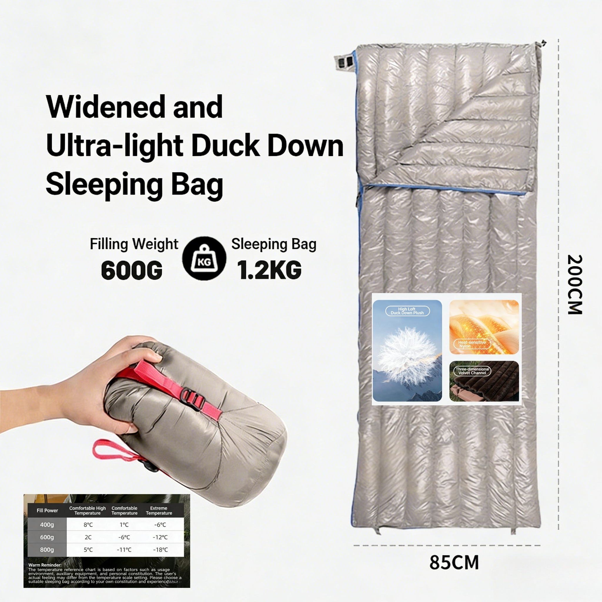 Bivy Bag Emergency - Ultra Lightweight Unisex Down Camping Sleeping