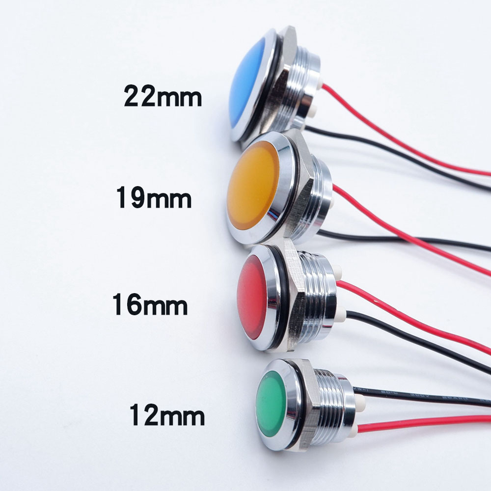 10pcs 12/16/19/22mm Metal LED  - مراجعة Signal Panel Orange وسعره