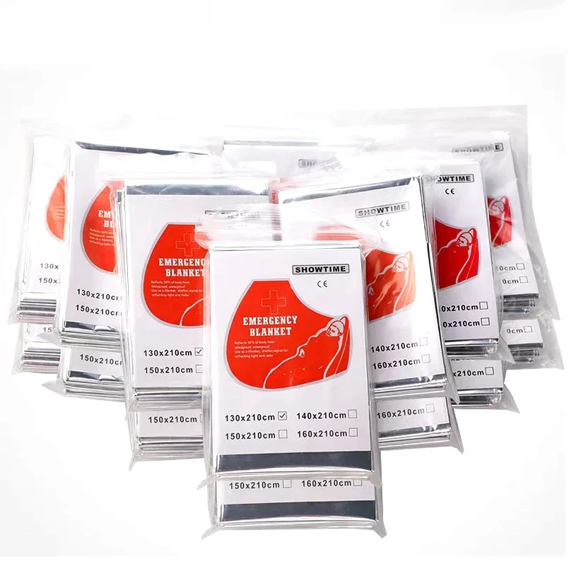 160*210cm 3 PCS Emergency Myra - مراجعة Survival Blanket Reflective وسعره