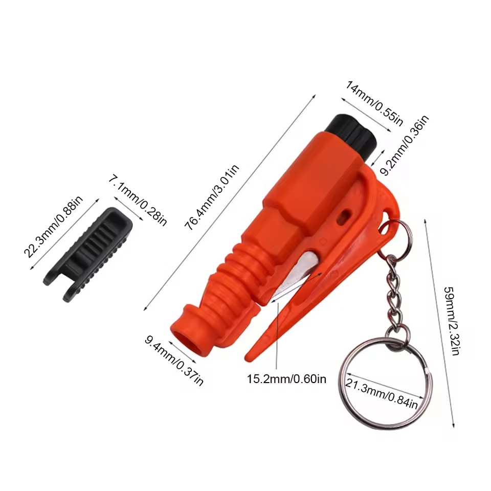 Safety Hammer Car Escape Tool  - مراجعة Rescue Rope Throw وسعره