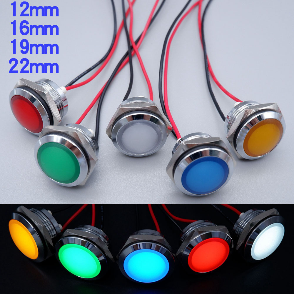 Metal LED Indicator Light 12mm - مراجعة Signal Panel Orange وسعره