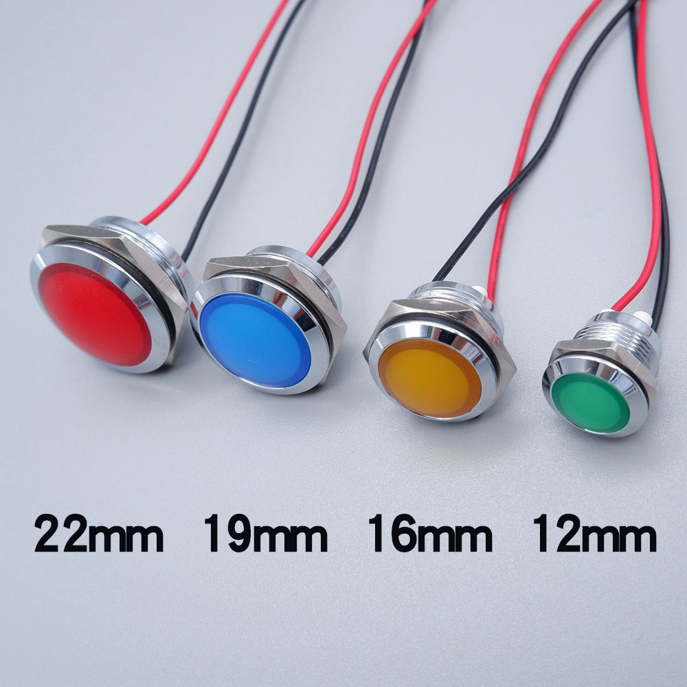 Metal LED Indicator Light 12mm - مراجعة Signal Panel Orange وسعره