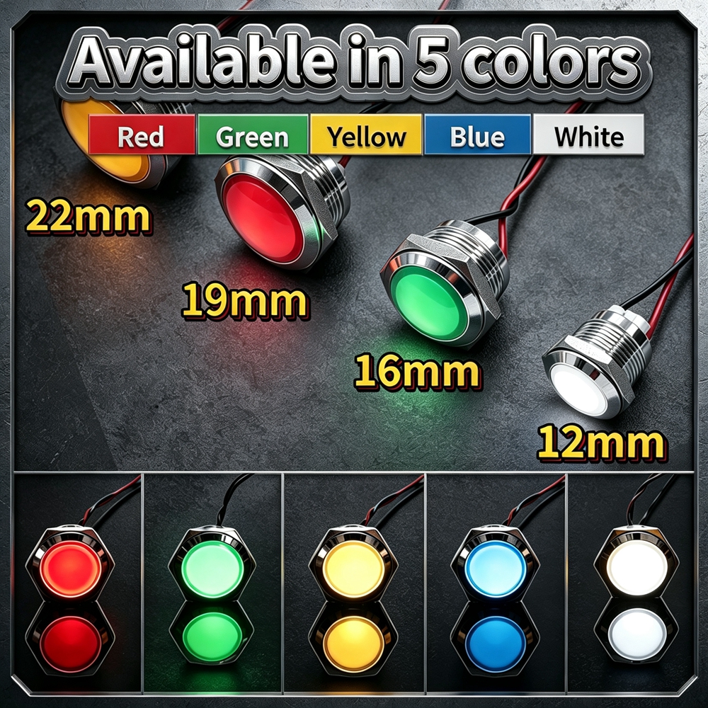 12mm 16mm 19mm 22mm Metal LED  - مراجعة Signal Panel Orange وسعره