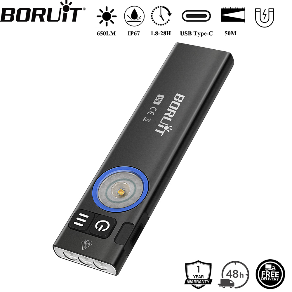 BORUiT U8 650LM EDC LED Flashl - مراجعة Fishing Kit Compact وسعره