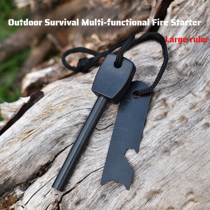 Multi-Function Wooden Handle M - مراجعة Magnesium Fire Starter وسعره