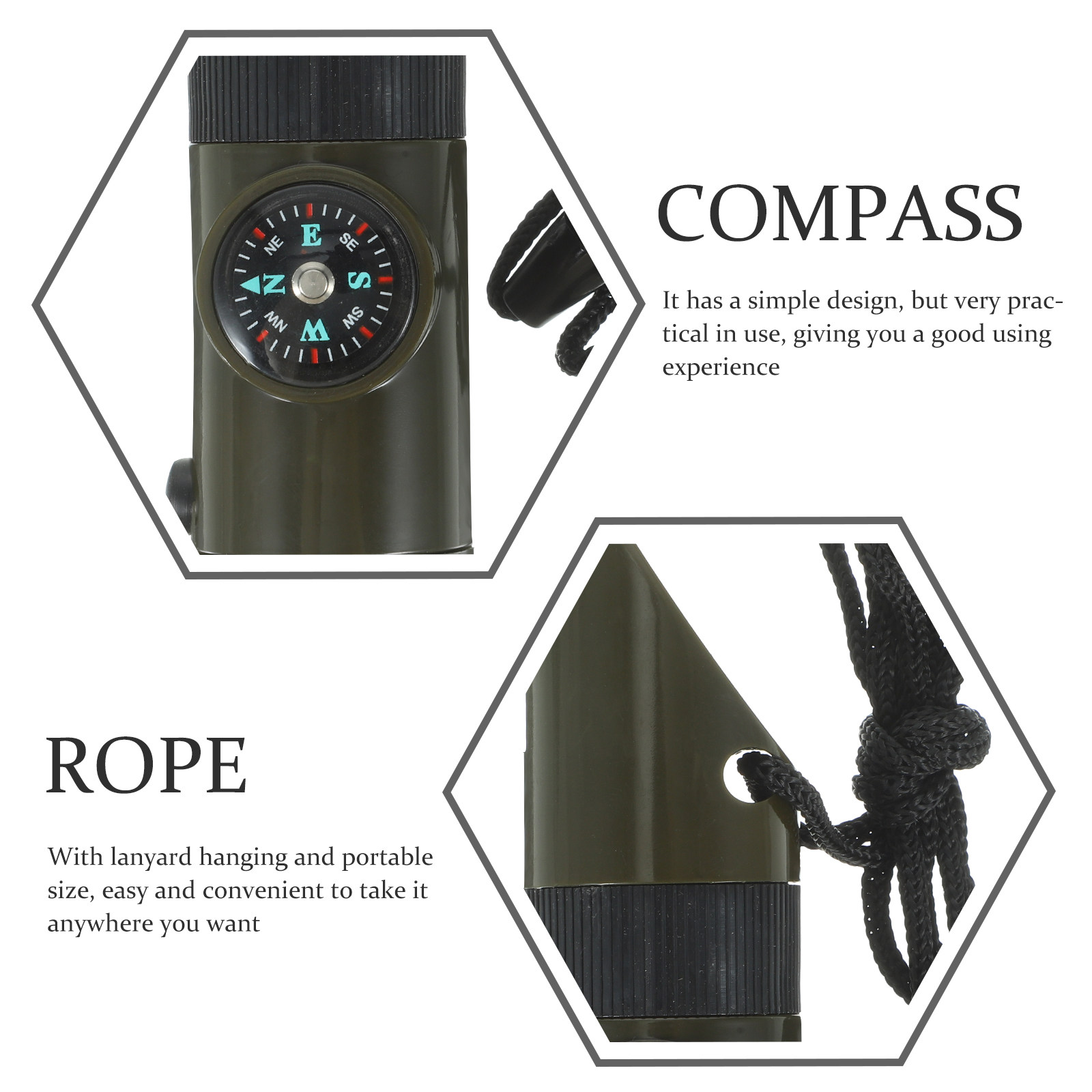 2Pcs 7-in-1 Emergency Survival - مراجعة Emergency Whistle Loud وسعره