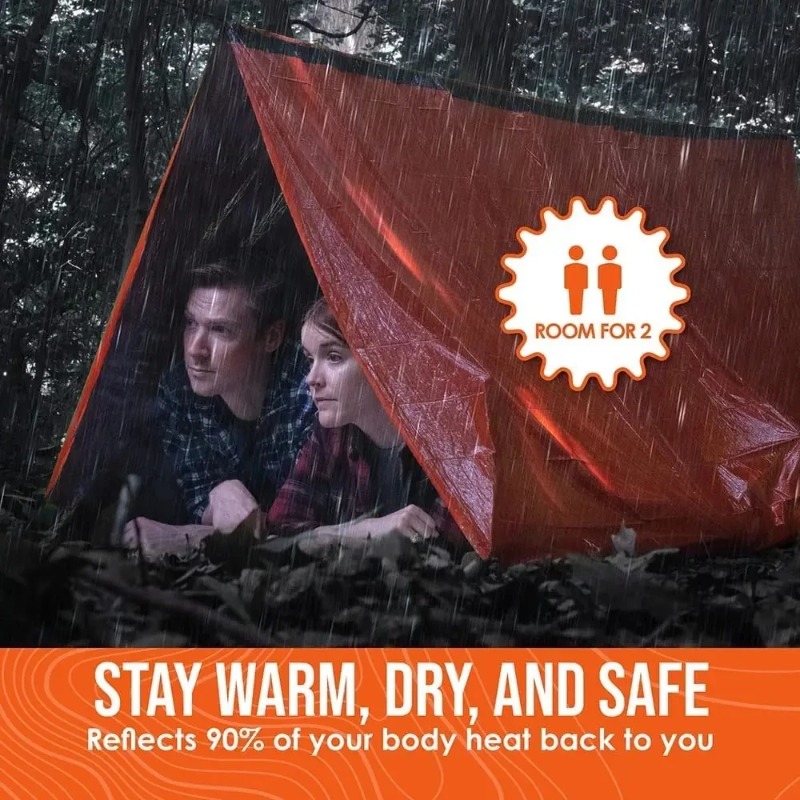 2 Person Emergency Shelter Biv - مراجعة Emergency Mylar Tent وسعره
