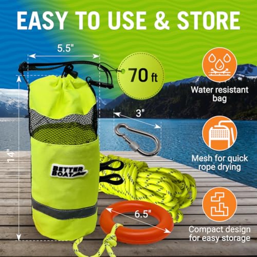 Water Throw Bag for Rescue Rop - مراجعة Rescue Rope Throw وسعره