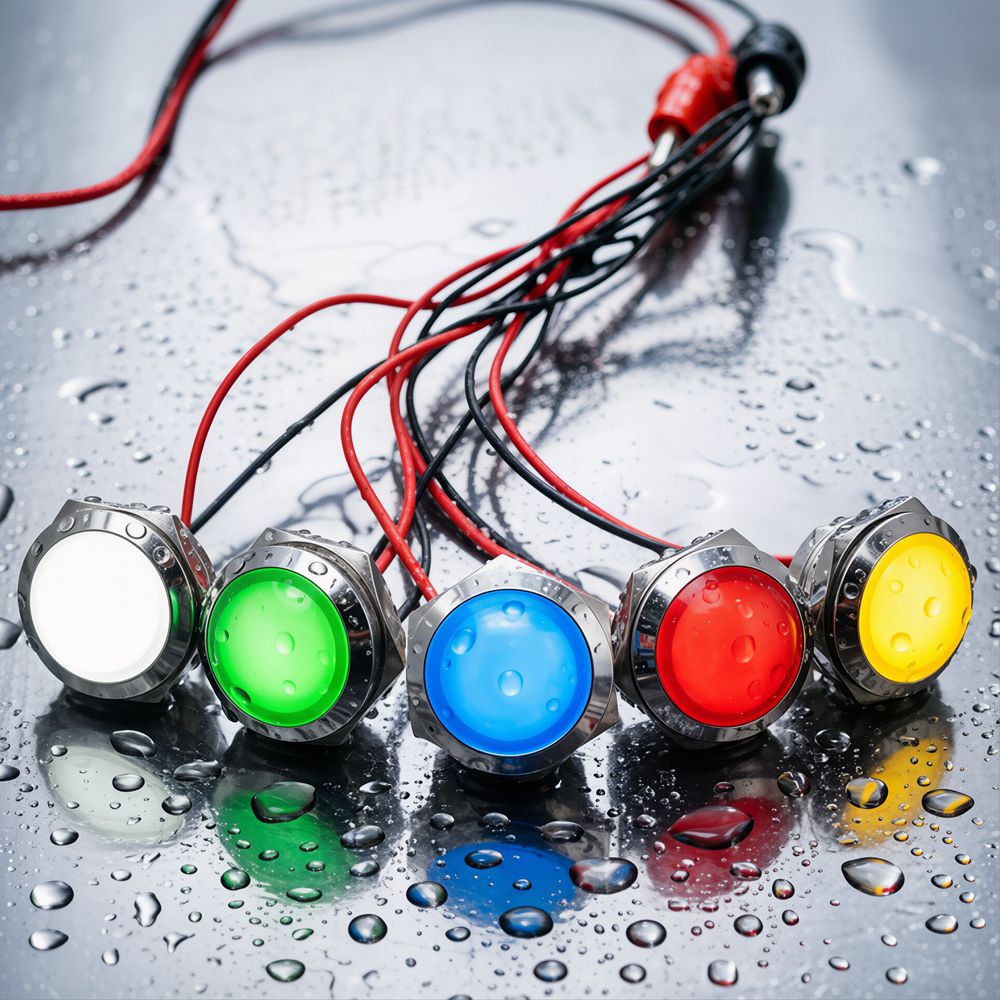 Metal LED Indicator Light 12mm - مراجعة Signal Panel Orange وسعره