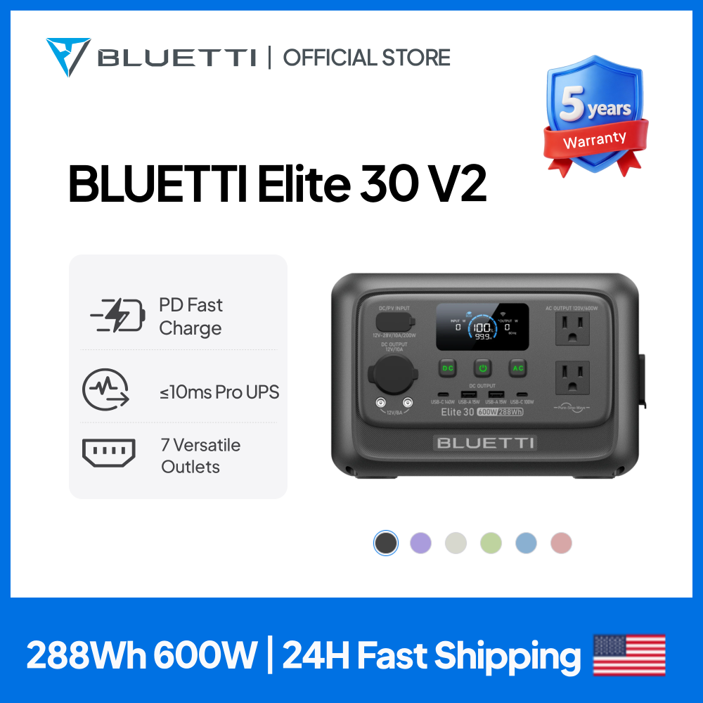 【Renew】BLUETTI Elite 30 V2 Por - مراجعة Solar Emergency Charger وسعره