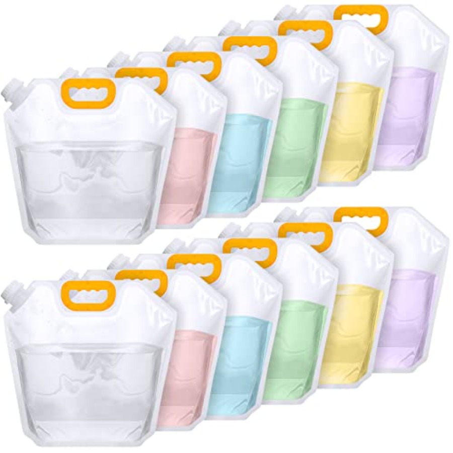 12 Pack 1.3 Gallon Collapsible - مراجعة Water Bag Collapsible وسعره