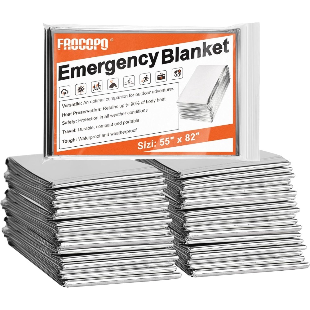 6 Pack Emergency Mylar Blanket - مراجعة Survival Blanket Reflective وسعره