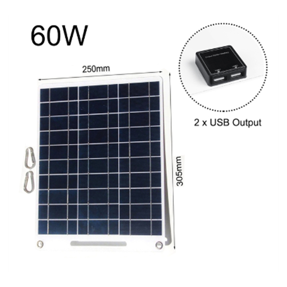 New 60W Solar Panel Portable 5 - مراجعة Solar Emergency Charger وسعره