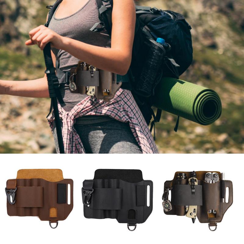 Men Leather EDCs Organizer She - مراجعة Fire Starting Kit وسعره