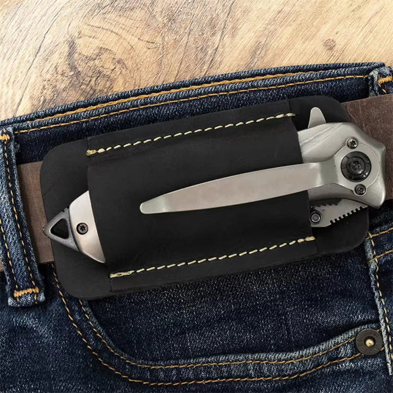 Genuine Leather EDC Folding Kn - مراجعة Fire Starting Kit وسعره