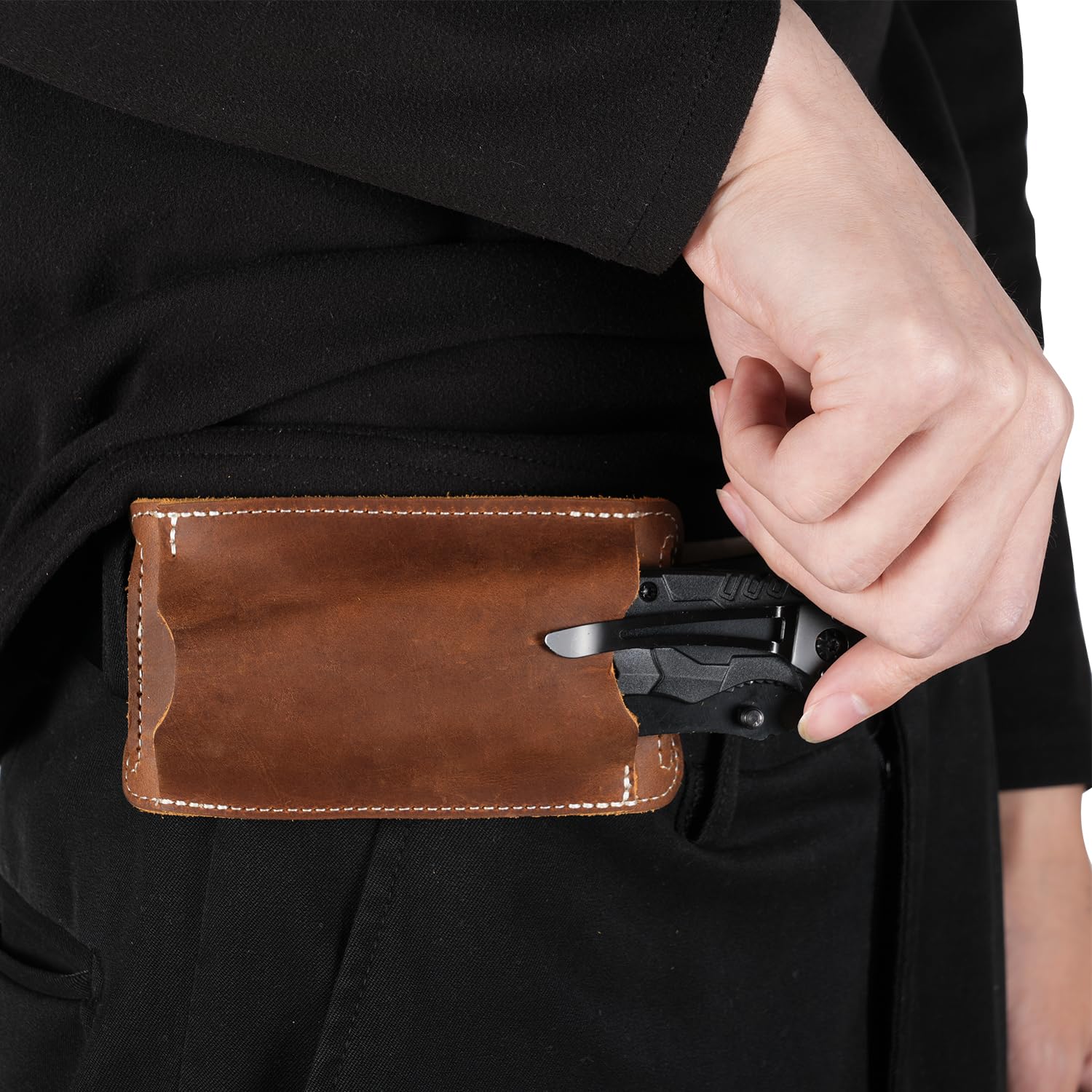 Genuine Leather EDC Folding Kn - مراجعة Fire Starting Kit وسعره