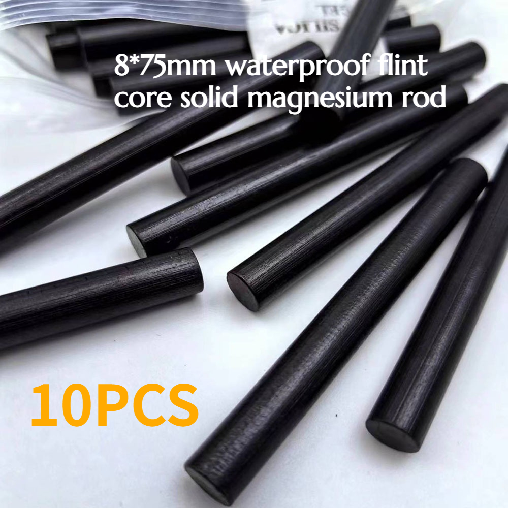 10PCS 8*75mm Waterproof Flint  - مراجعة Magnesium Fire Starter وسعره
