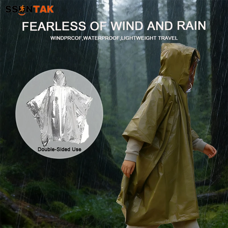 SSUNTAK Emergency Survival Rai - مراجعة Emergency Poncho Rain وسعره