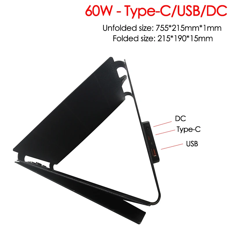30W 60W Foldable Solar Panel B - مراجعة Solar Emergency Charger وسعره