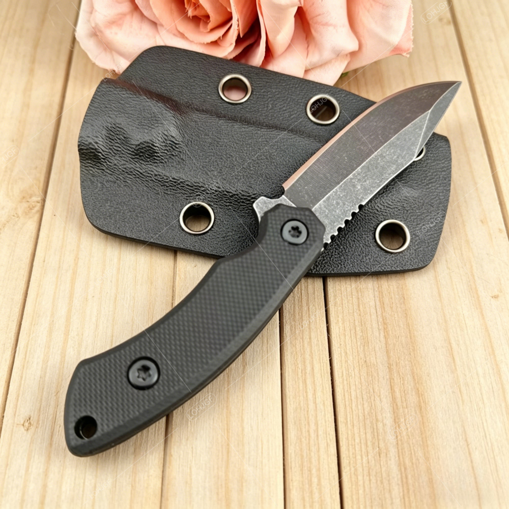 Portable Outdoor Camping Fishi - مراجعة Bushcraft Knife Fixed وسعره