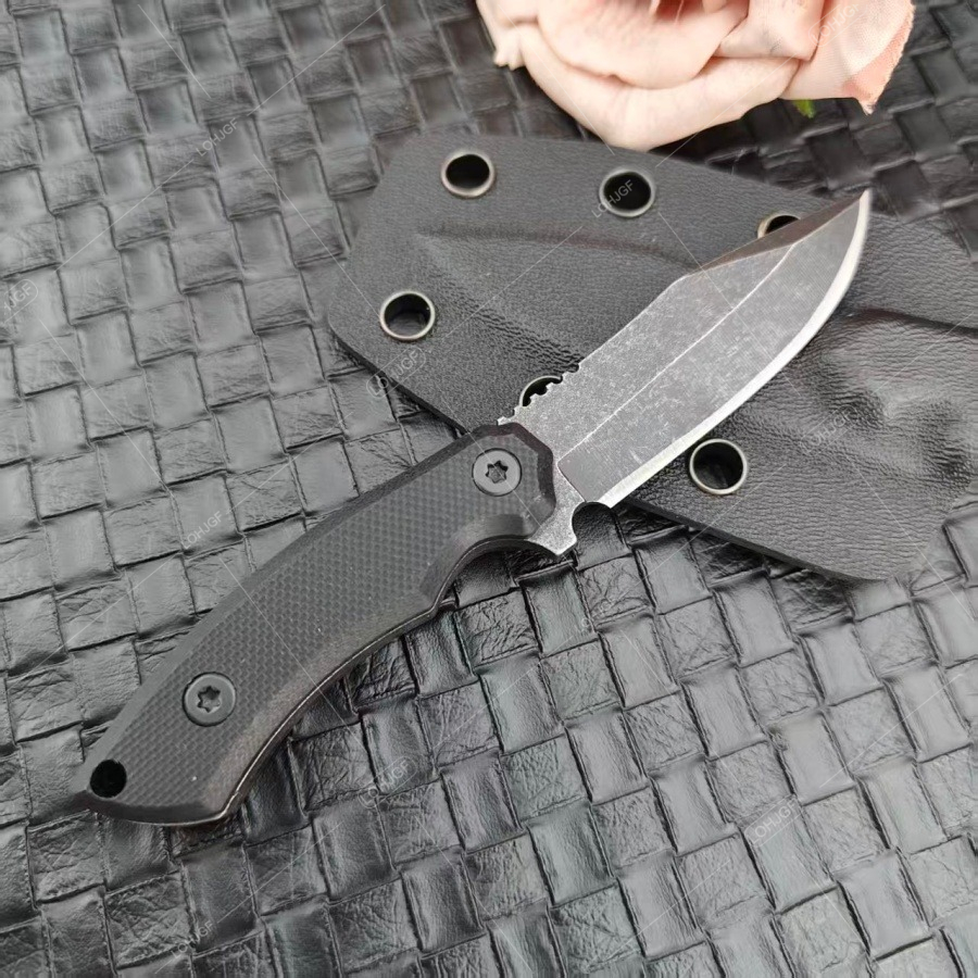 Portable Outdoor Camping Fishi - مراجعة Bushcraft Knife Fixed وسعره