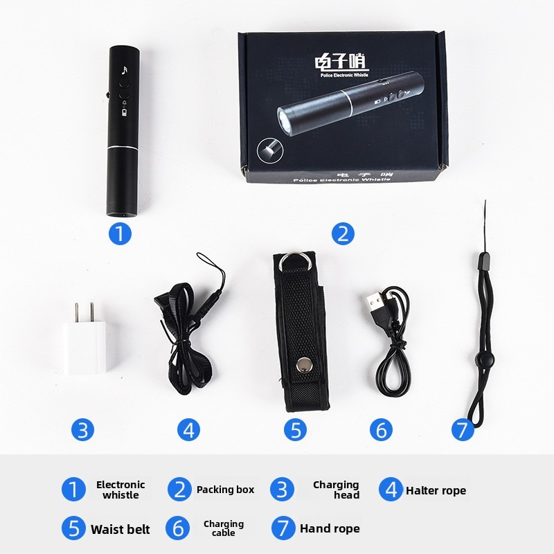 New LED Flashlight Electronic  - مراجعة Emergency Whistle Loud وسعره