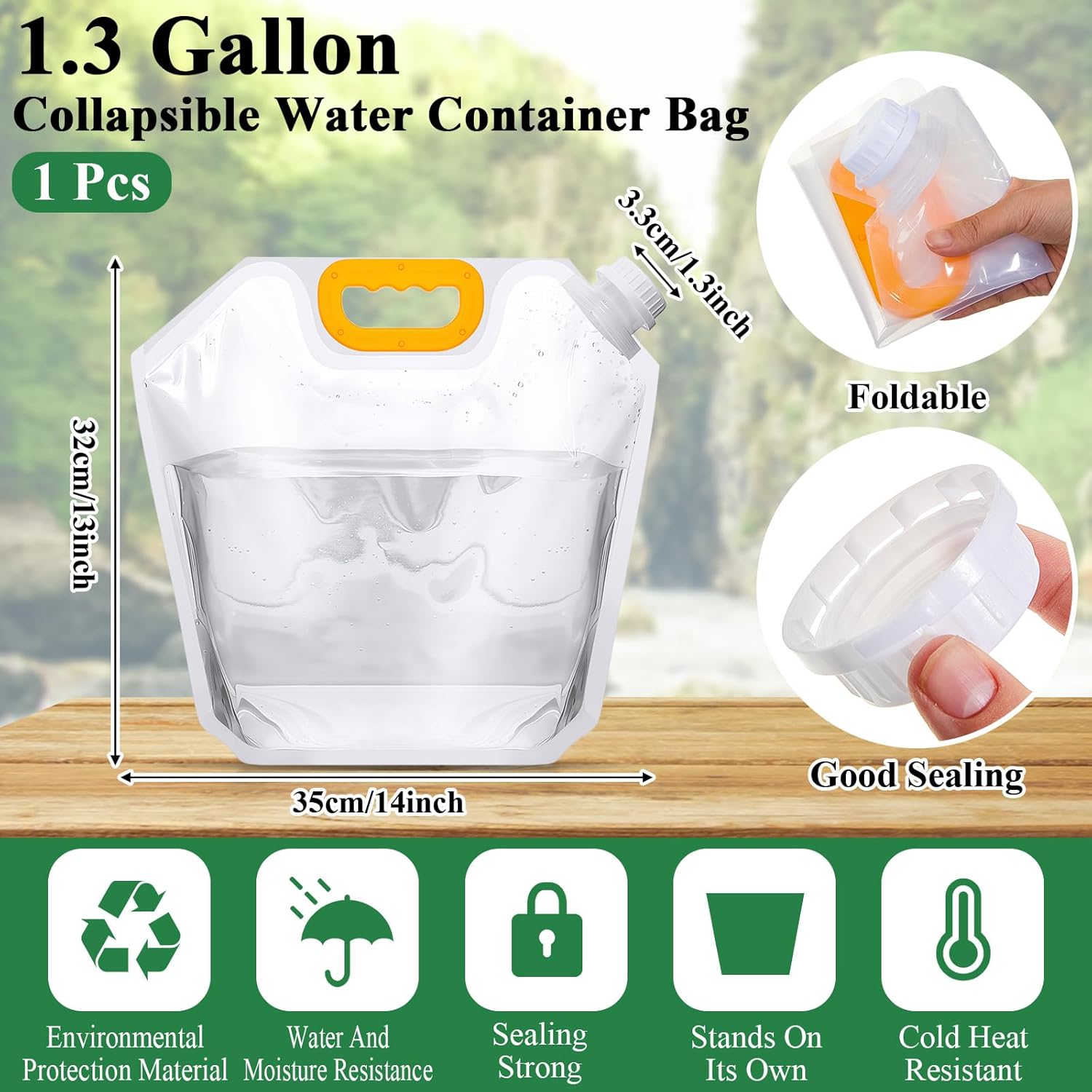 1.3 Gallon Collapsible Water S - مراجعة Water Bag Collapsible وسعره
