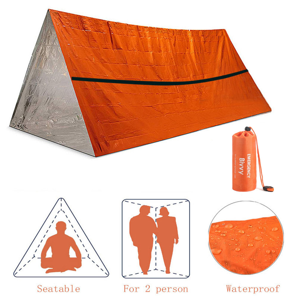 2 Person Emergency Shelter Biv - مراجعة Emergency Mylar Tent وسعره