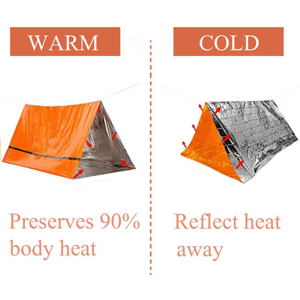 2 Person Emergency Shelter Biv - مراجعة Emergency Mylar Tent وسعره