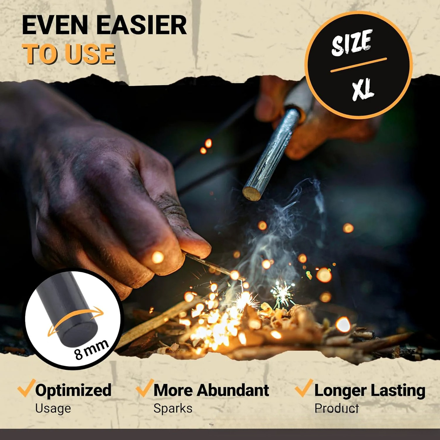Portable Outdoor Flint and Ste - مراجعة Magnesium Fire Starter وسعره