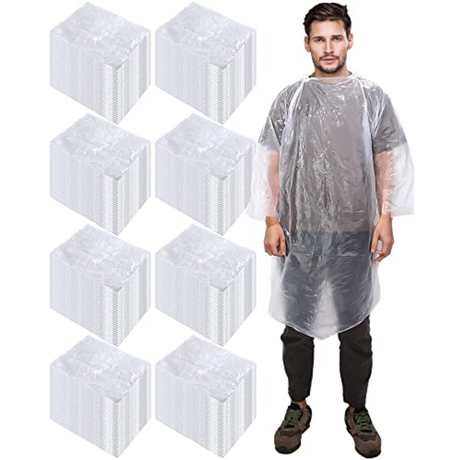 120 Pack Disposable Rain Ponch - مراجعة Emergency Poncho Rain وسعره