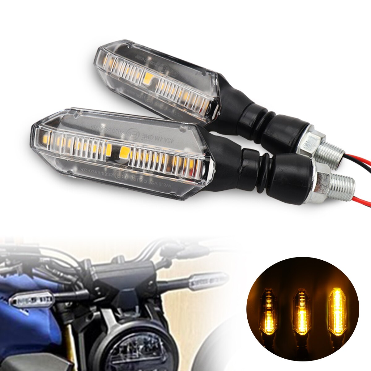 2pcs Motorcycle LED Turn Signa - مراجعة Sos Light Strobe وسعره