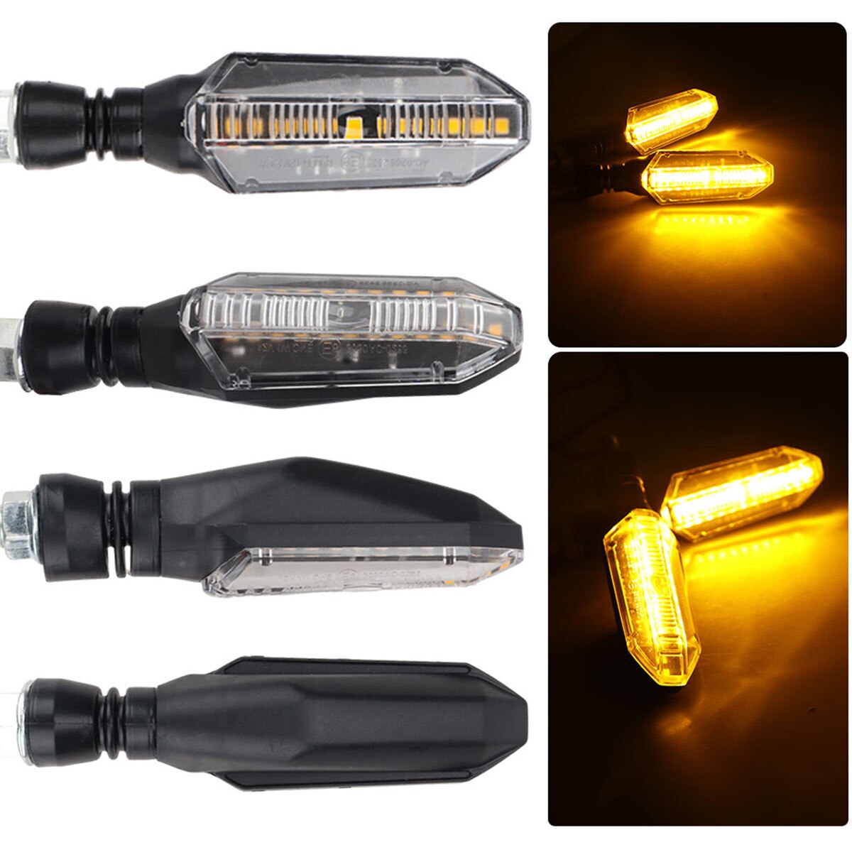 2pcs Motorcycle LED Turn Signa - مراجعة Sos Light Strobe وسعره