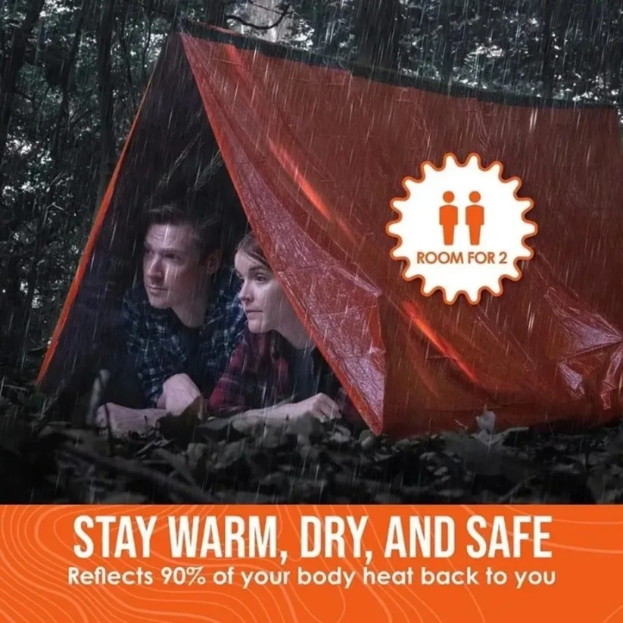 1PC Anti-rain Emergency Sleepi - مراجعة Emergency Mylar Tent وسعره