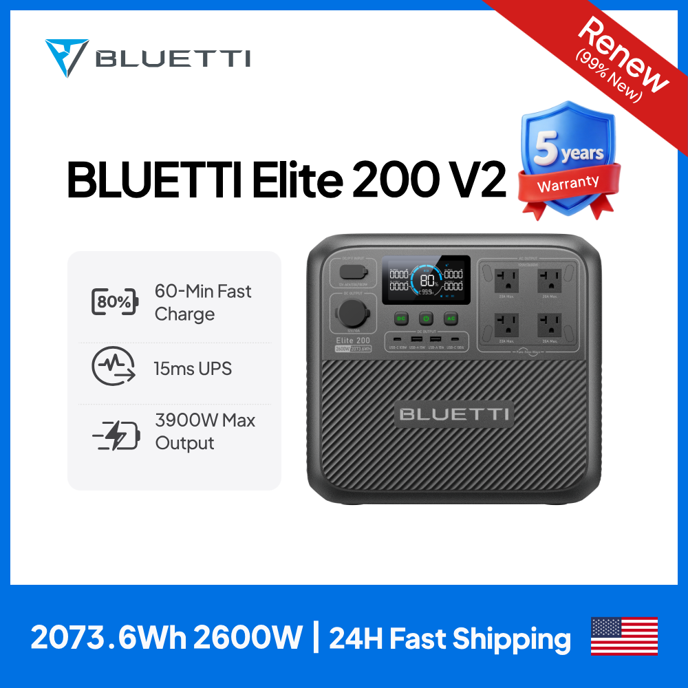 【Renew】BLUETTI Elite 200 V2 Po - مراجعة Solar Emergency Charger وسعره
