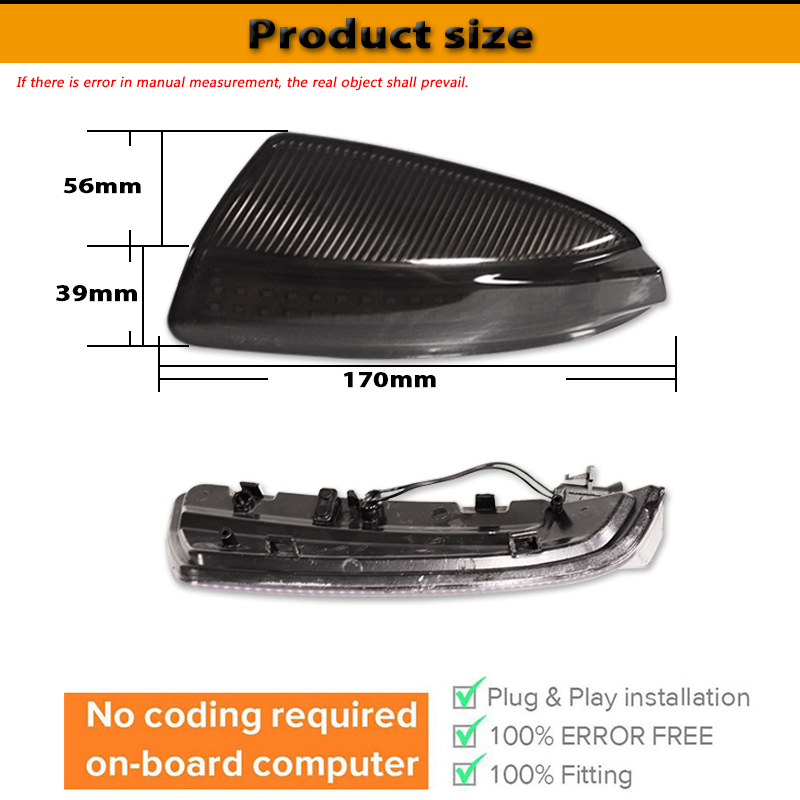 LED Dynamic Turn Signal Light  - مراجعة Signal Panel Orange وسعره