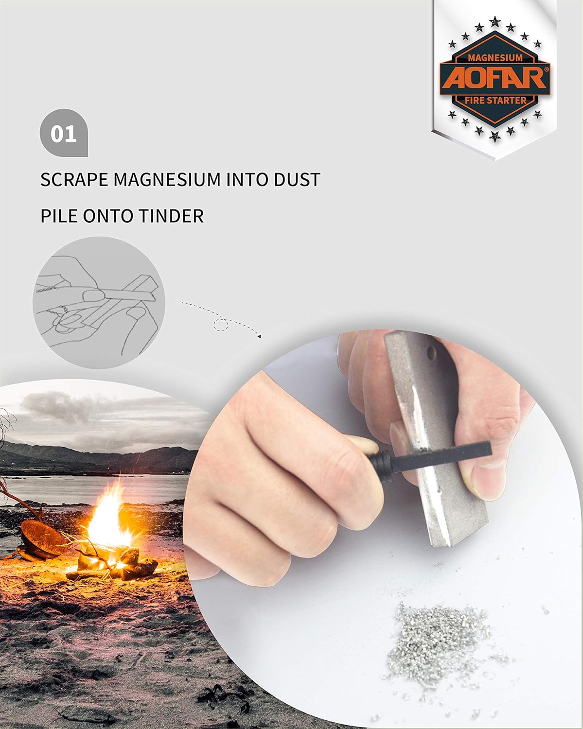 2-Pack Waterproof Fire Starter - مراجعة Magnesium Fire Starter وسعره