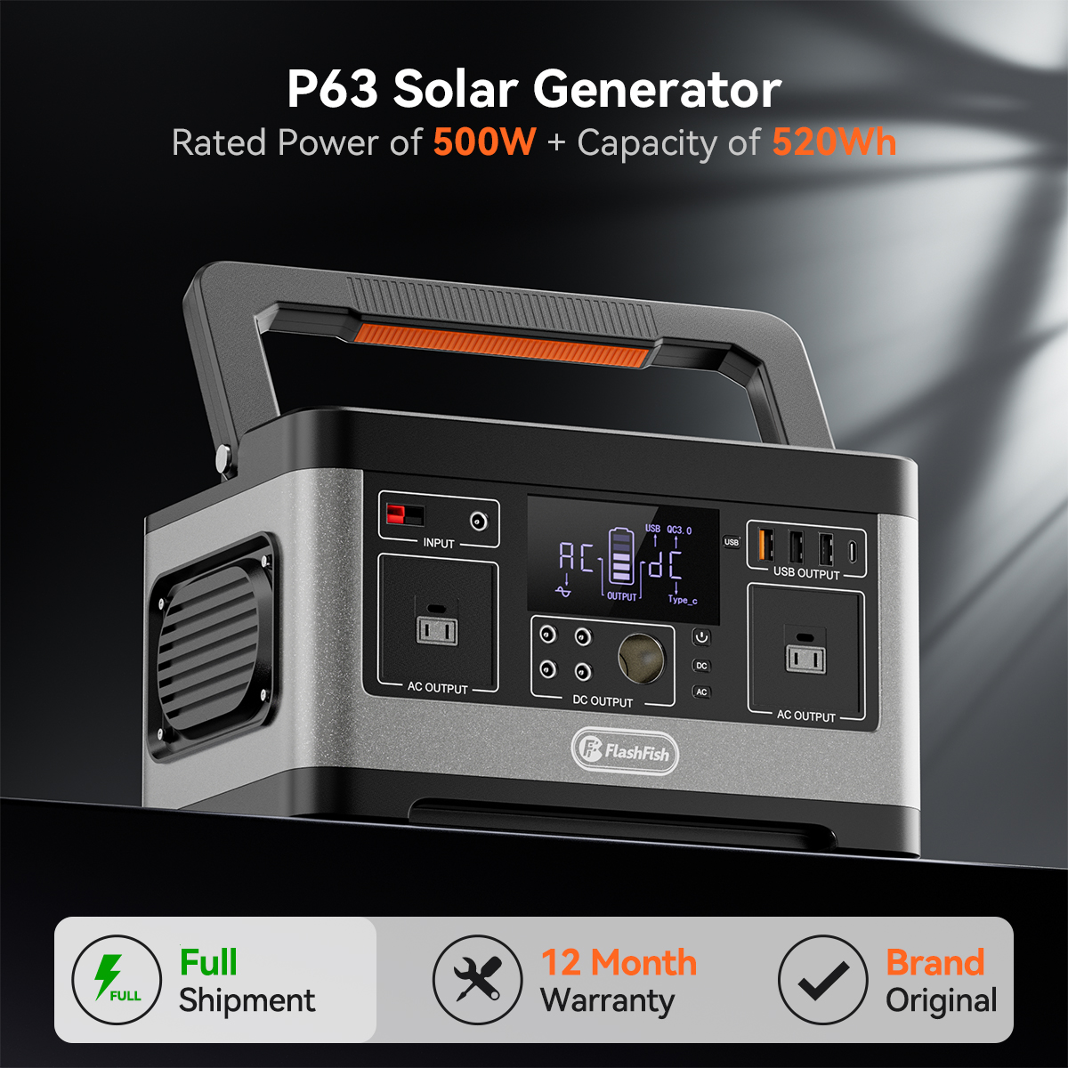 FF FlashFish P63 Portable Powe - مراجعة Solar Emergency Charger وسعره