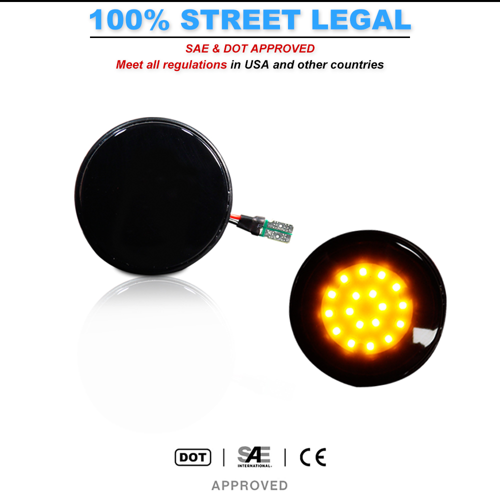 2pcs iJDM LED Front Side Marke - مراجعة Signal Panel Orange وسعره