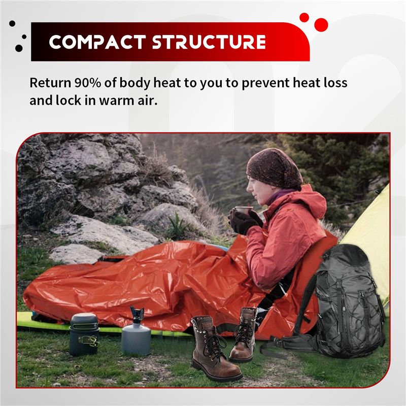 【STOCK】Emergency Sleeping Bag  - مراجعة Bivy Bag Emergency وسعره