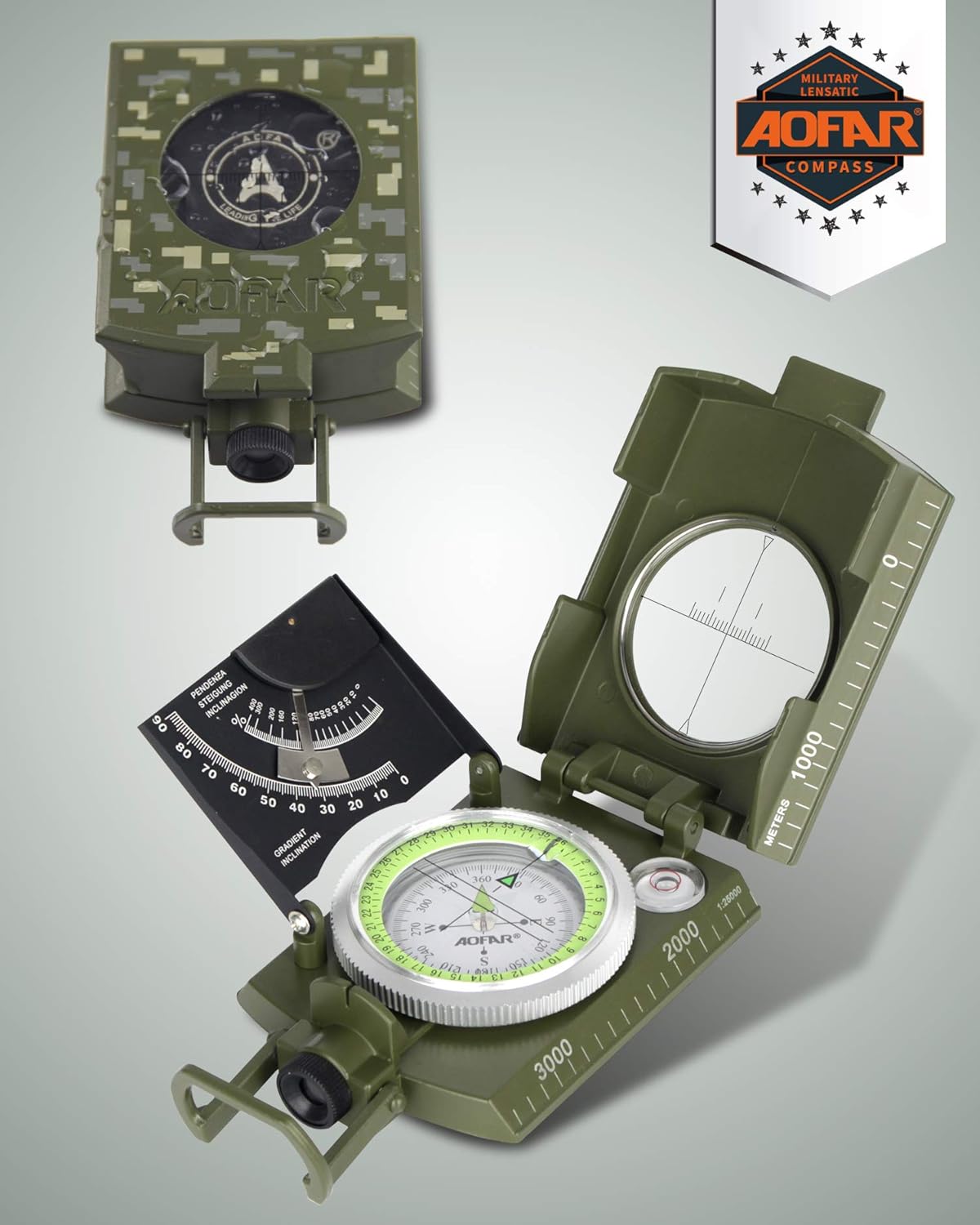 Military Compass for Hiking, L - مراجعة Compass Lensatic وسعره