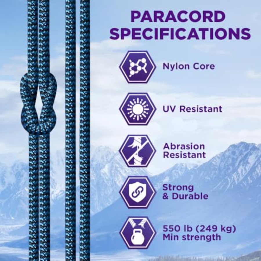 Reflective Paracord Rope 1000  - مراجعة Para Cord 1000Ft وسعره