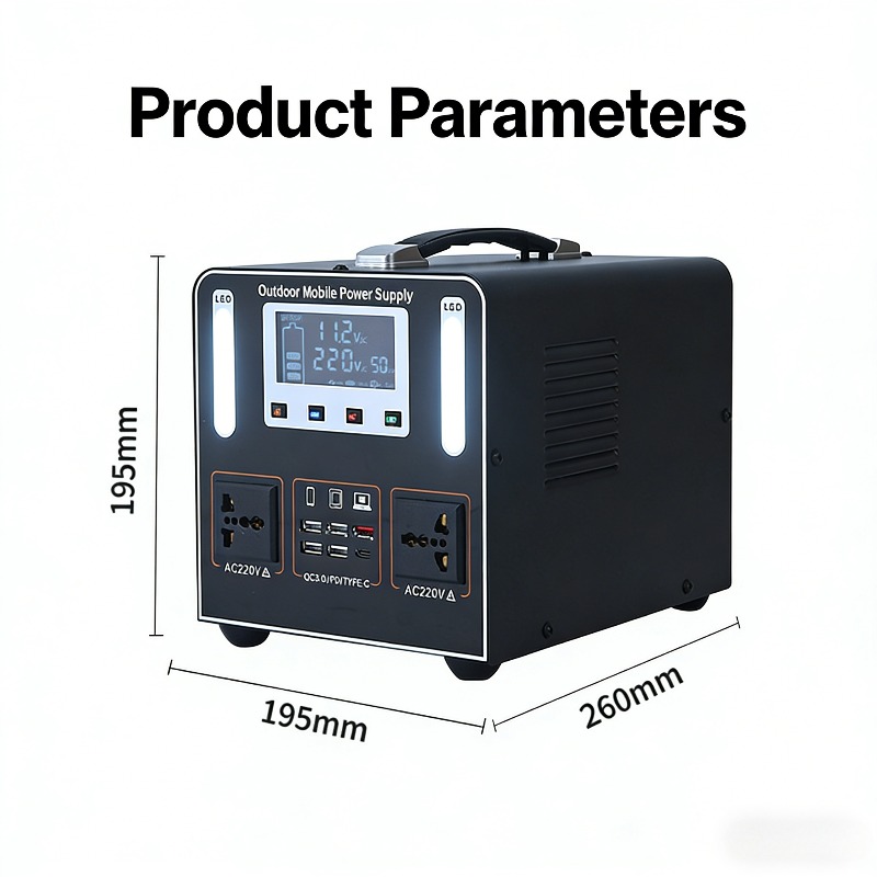 500W AC 220V Portable Power St - مراجعة Solar Emergency Charger وسعره