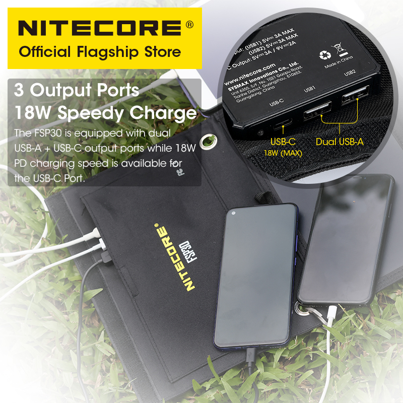 NITECORE FSP30 30W Portable So - مراجعة Solar Emergency Charger وسعره