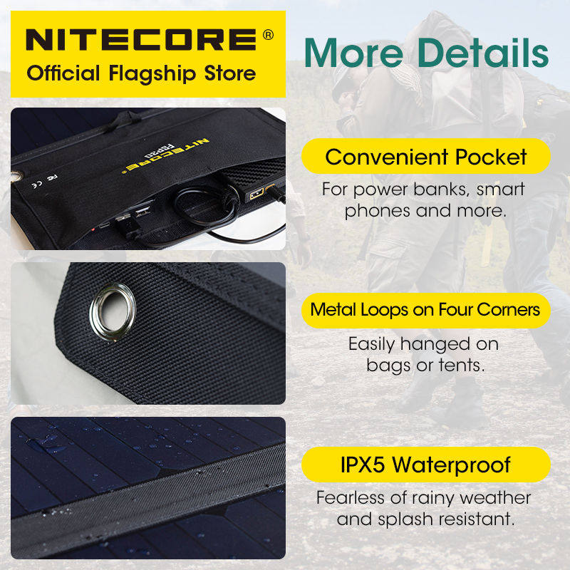NITECORE FSP30 30W Portable So - مراجعة Solar Emergency Charger وسعره