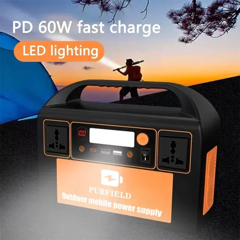 PURFIELD 220V 110V 300W Portab - مراجعة Solar Emergency Charger وسعره