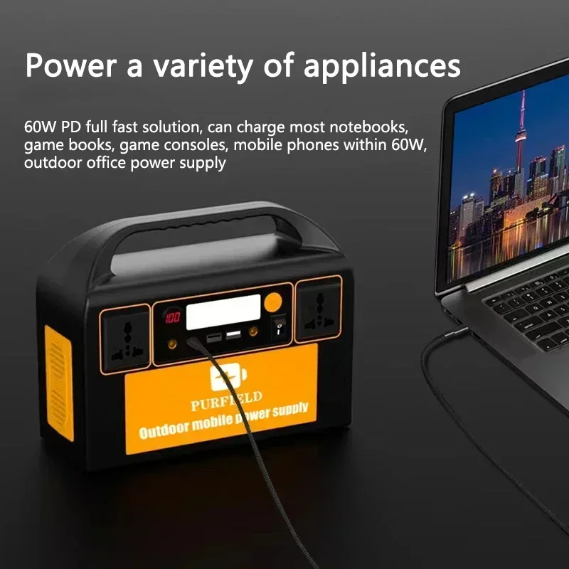 PURFIELD 220V 110V 300W Portab - مراجعة Solar Emergency Charger وسعره